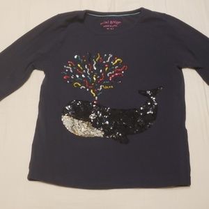 Mini Boden long sleeve sequin shirt